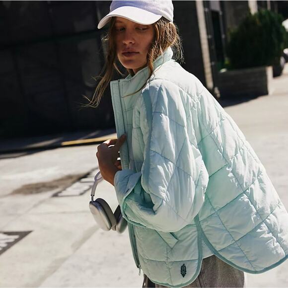 Free People Mint Puffer Jacket - Picture 3 of 7